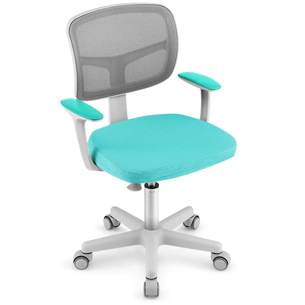 Adjustable Desk Chair with Auto Brake Casters for Kids-Turquoise - Green - Kids Chairs & Seating