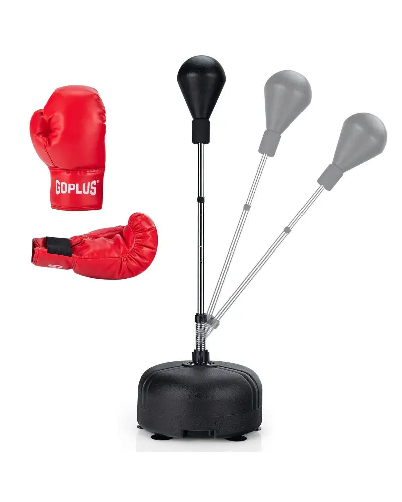 Adjustable Freestanding Punching Bag with Boxing Gloves for Adults and Kids - Black - Boxing & Martial Arts