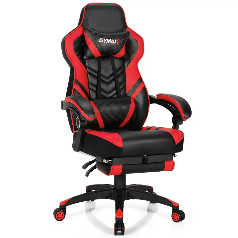 Adjustable Gaming Chair with Footrest for Home Office-Red - Red - Gaming Chairs