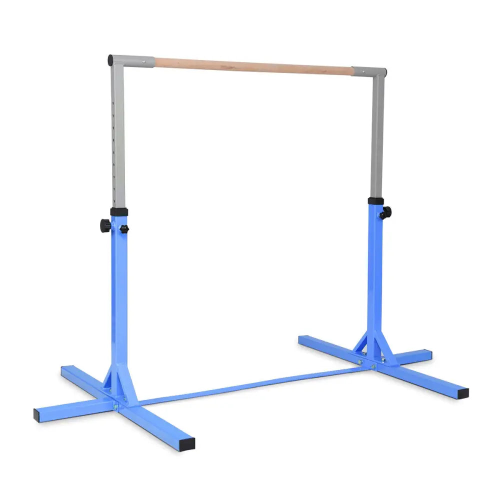 Adjustable Gymnastics Bar Horizontal Bar for Kids-Blue - Blue - Toy Sports