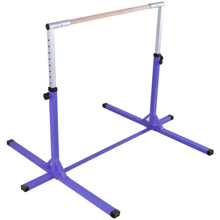 Adjustable Gymnastics Bar Horizontal Bar for Kids-Purple - Purple - Toy Sports
