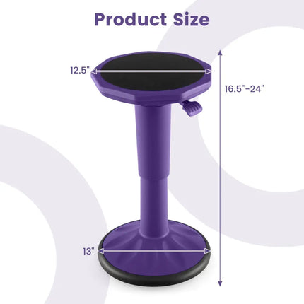 Adjustable-Height Wobble Chair Active Learning Stool for Office Stand Up Desk-Purple - Purple - Kneeling Chairs
