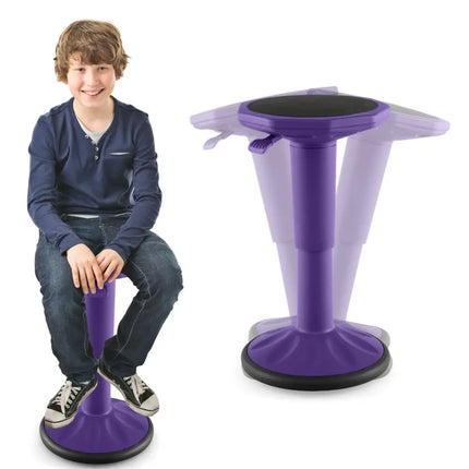 Adjustable-Height Wobble Chair Active Learning Stool for Office Stand Up Desk-Purple - Purple - Kneeling Chairs