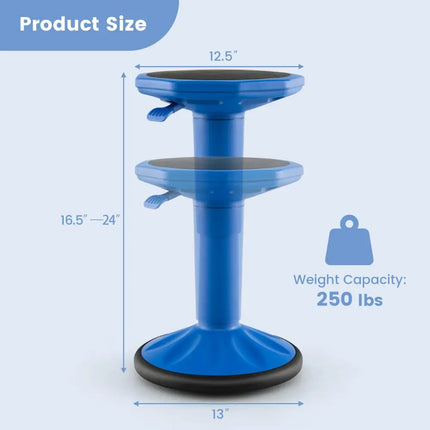 Adjustable-Height Wobble Chair Active Learning Stool for Office Stand Up Desk-Navy - Navy - Kneeling Chairs