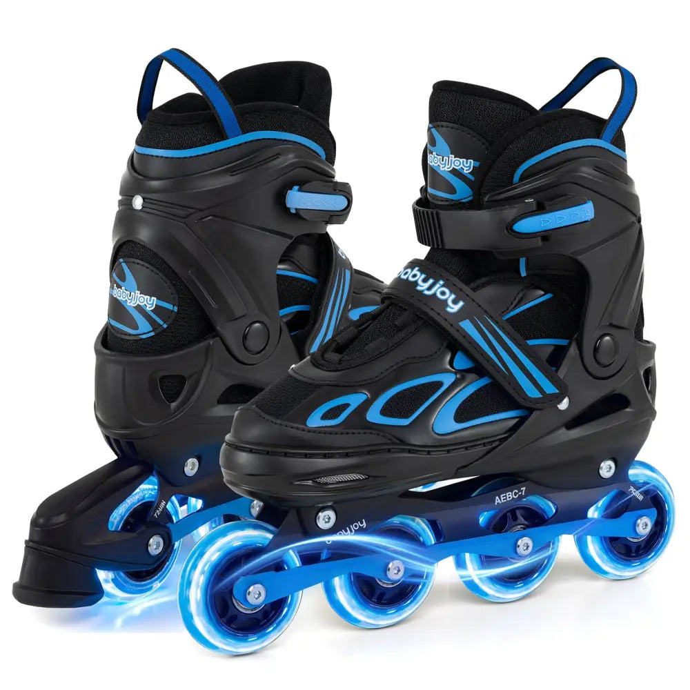 Adjustable Kids’ Incline Skates 4 Sizes Adjustable Blade Roller-Blue - Blue - Toy Sports