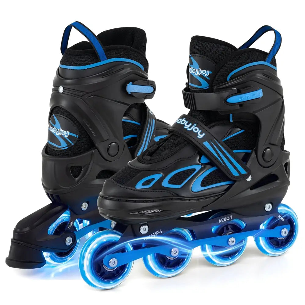 Adjustable Kids’ Incline Skates 4 Sizes Adjustable Blade Roller-Blue - Blue - Toy Sports
