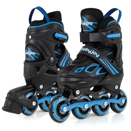 Adjustable Kids’ Incline Skates 4 Sizes Adjustable Blade Roller-Blue - Blue - Toy Sports