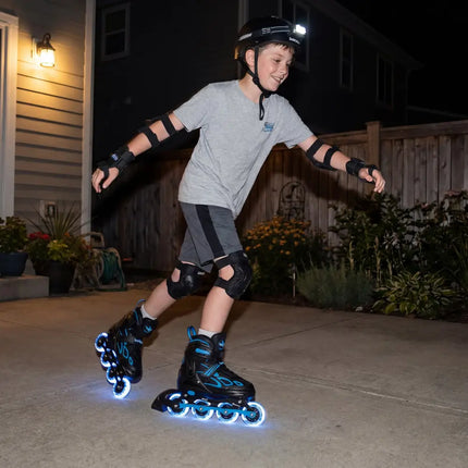Adjustable Kids’ Incline Skates 4 Sizes Adjustable Blade Roller-Blue - Blue - Toy Sports
