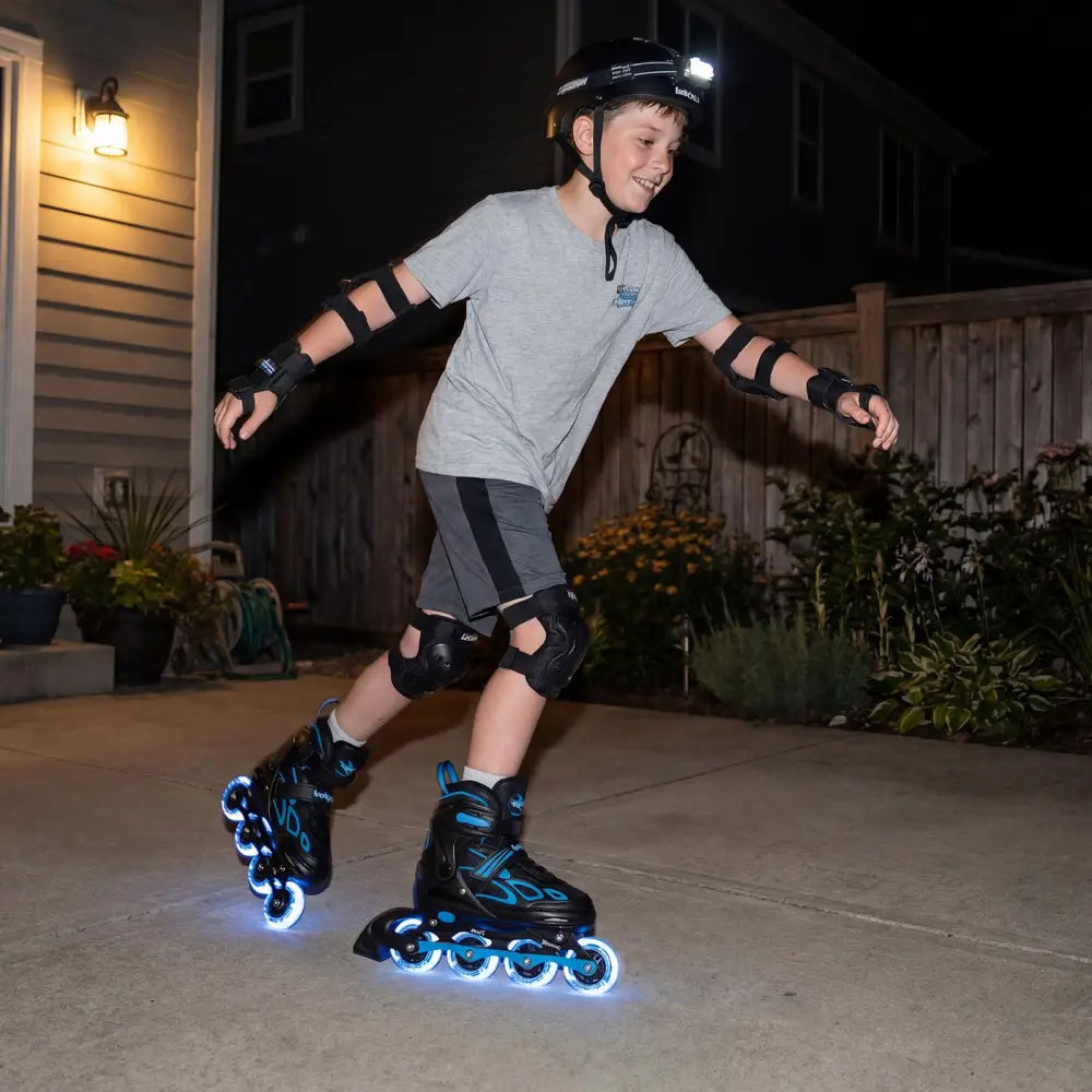 Adjustable Kids’ Incline Skates 4 Sizes Adjustable Blade Roller-Blue - Blue - Toy Sports