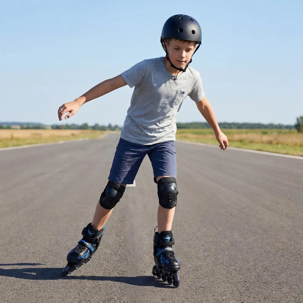 Adjustable Kids’ Incline Skates 4 Sizes Adjustable Blade Roller-Blue - Blue - Toy Sports