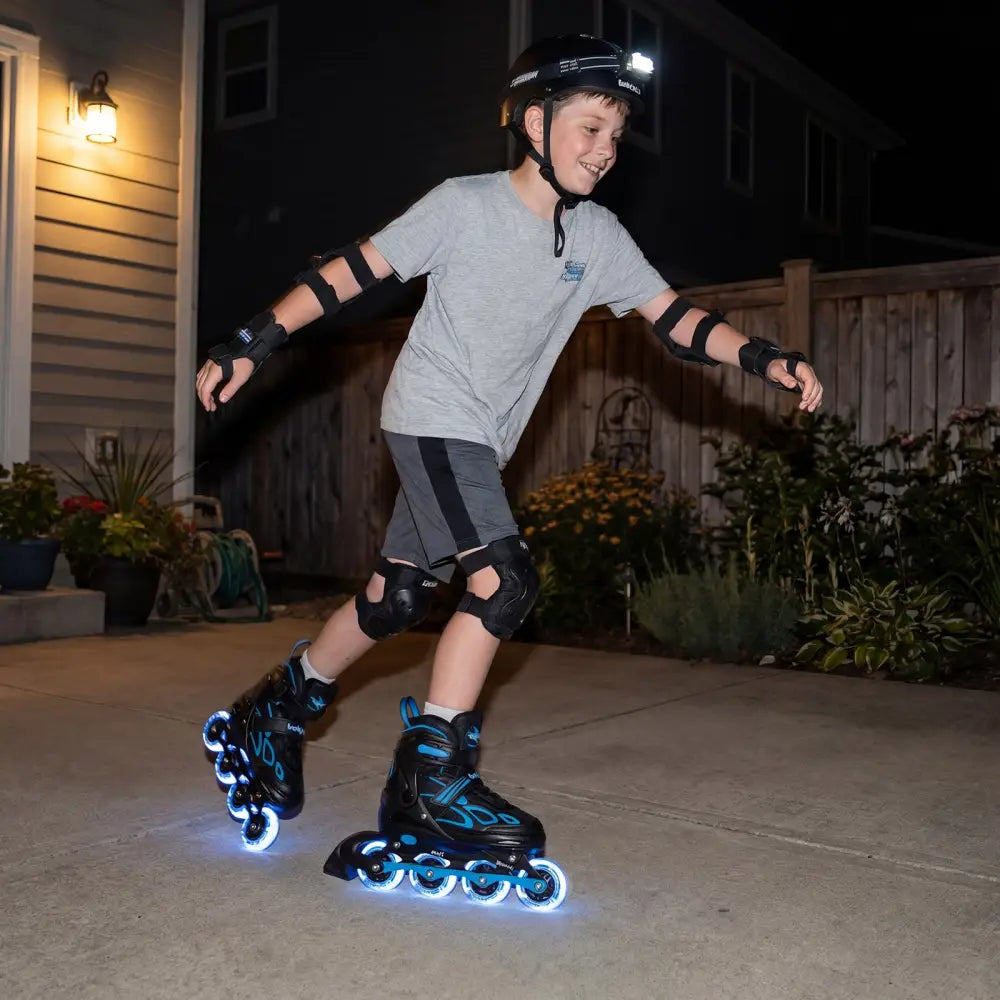 Adjustable Kids’ Incline Skates 4 Sizes Adjustable Blade Roller-Blue - Blue - Toy Sports