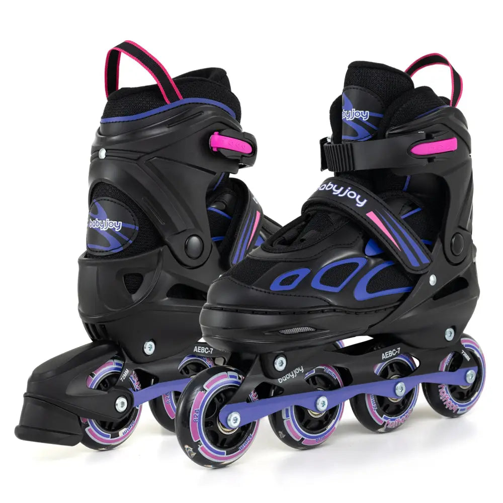 Adjustable Kids’ Incline Skates 4 Sizes Adjustable Blade Roller-Purple - Purple - Toy Sports