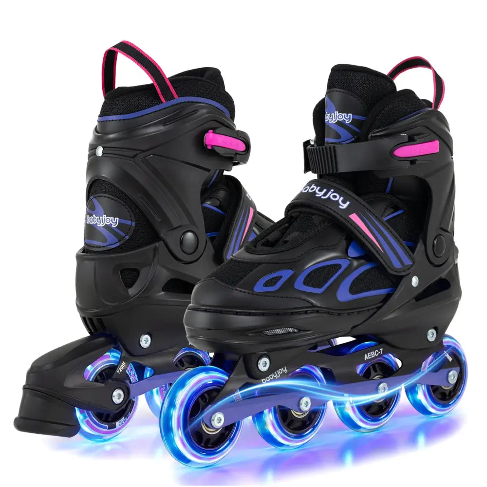 Adjustable Kids’ Incline Skates 4 Sizes Adjustable Blade Roller-Purple - Purple - Toy Sports