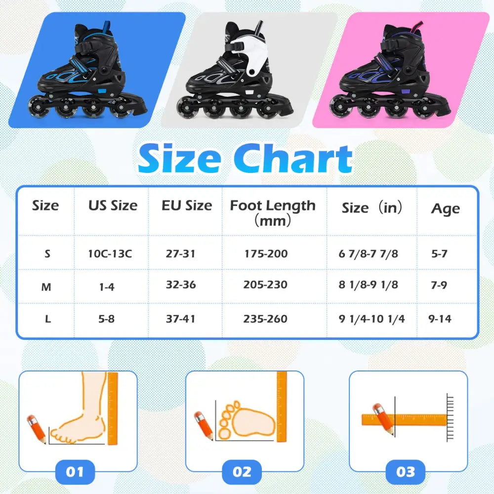 Adjustable Kids’ Incline Skates 4 Sizes Adjustable Blade Roller-Purple - Purple - Toy Sports