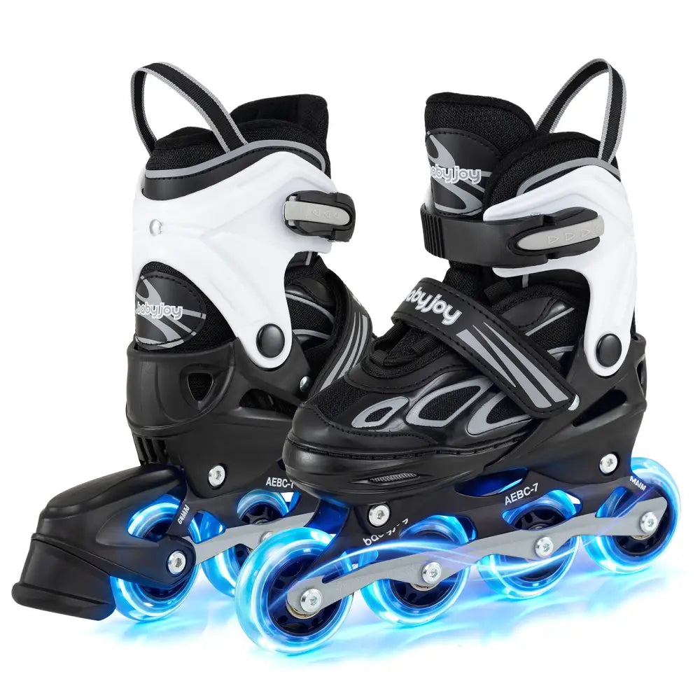 Adjustable Kids’ Incline Skates for Boys Girls Ages 5-14-Black - Black - Toy Sports