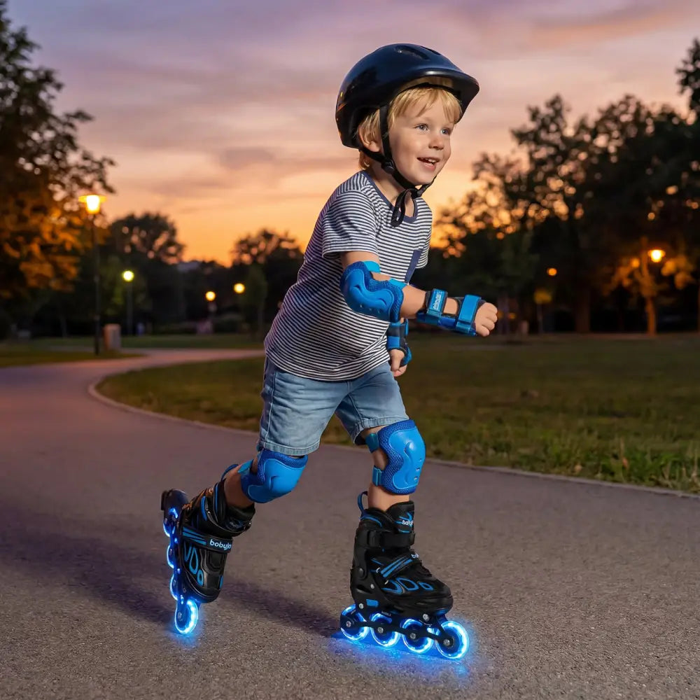 Adjustable Kids’ Incline Skates for Boys Girls Ages 5-14-Blue - Blue - Toy Sports