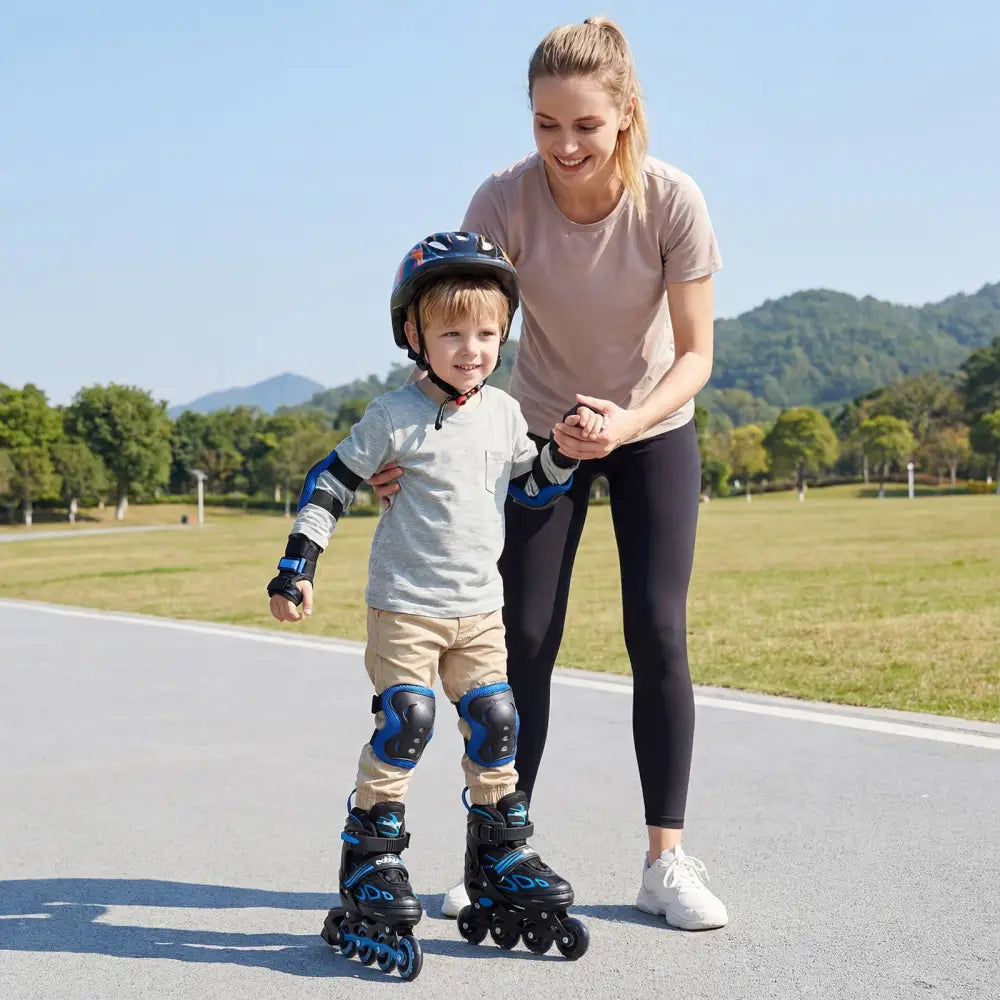 Adjustable Kids’ Incline Skates for Boys Girls Ages 5-14-Blue - Blue - Toy Sports