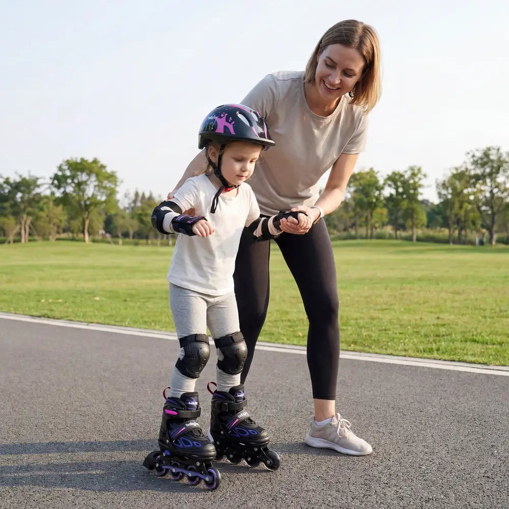 Adjustable Kids’ Incline Skates for Boys Girls Ages 5-14-Purple - Purple - Toy Sports