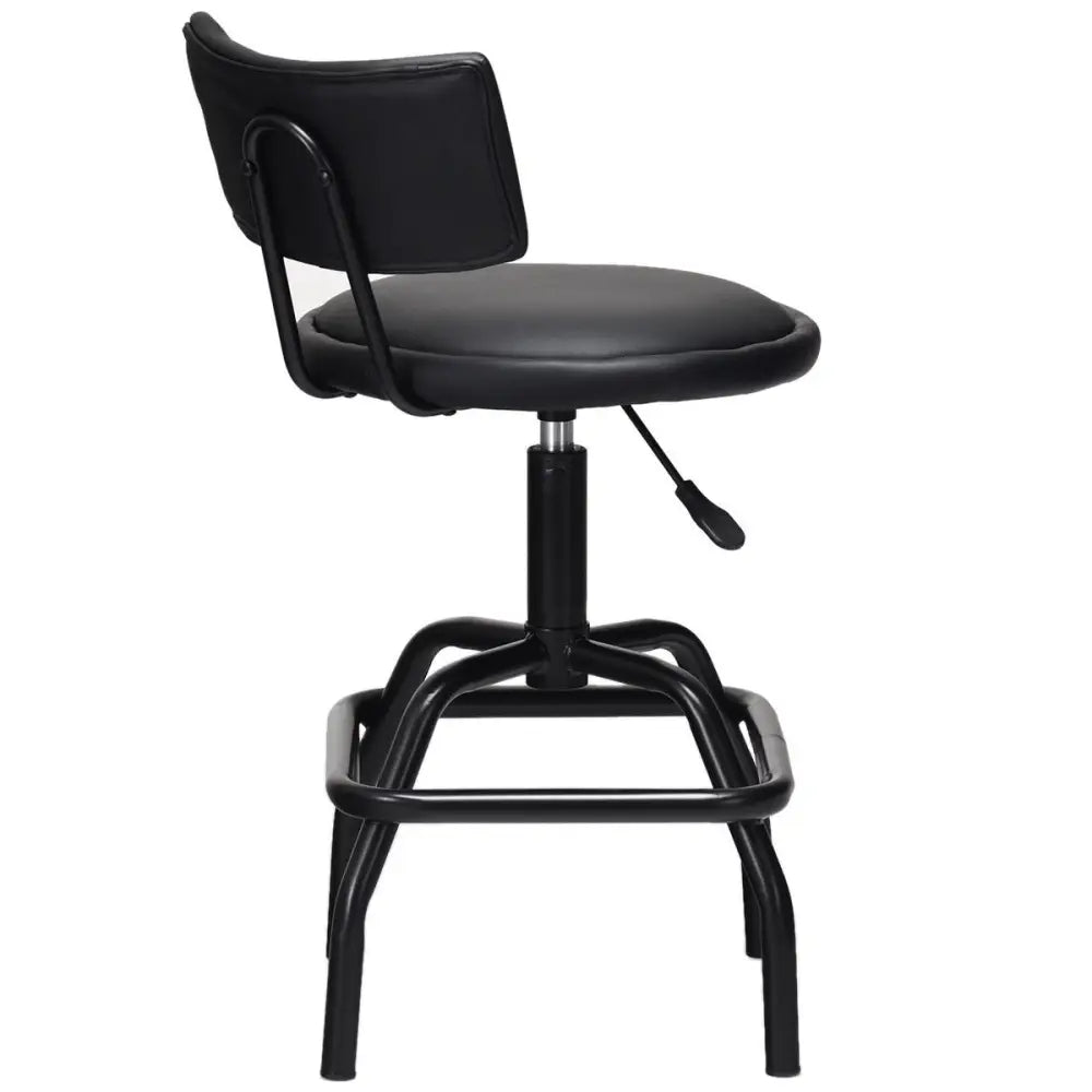 Adjustable Swivel Vintage PU Leather Bar Stool - Bar Stools