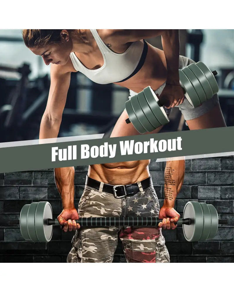 Adjustable Weight Dumbbell Set with Connector-Black & Gray - Black & Gray - Dumbbells