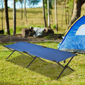 Adults Kids Folding Camping Cot-Blue - Blue - Camping Furniture