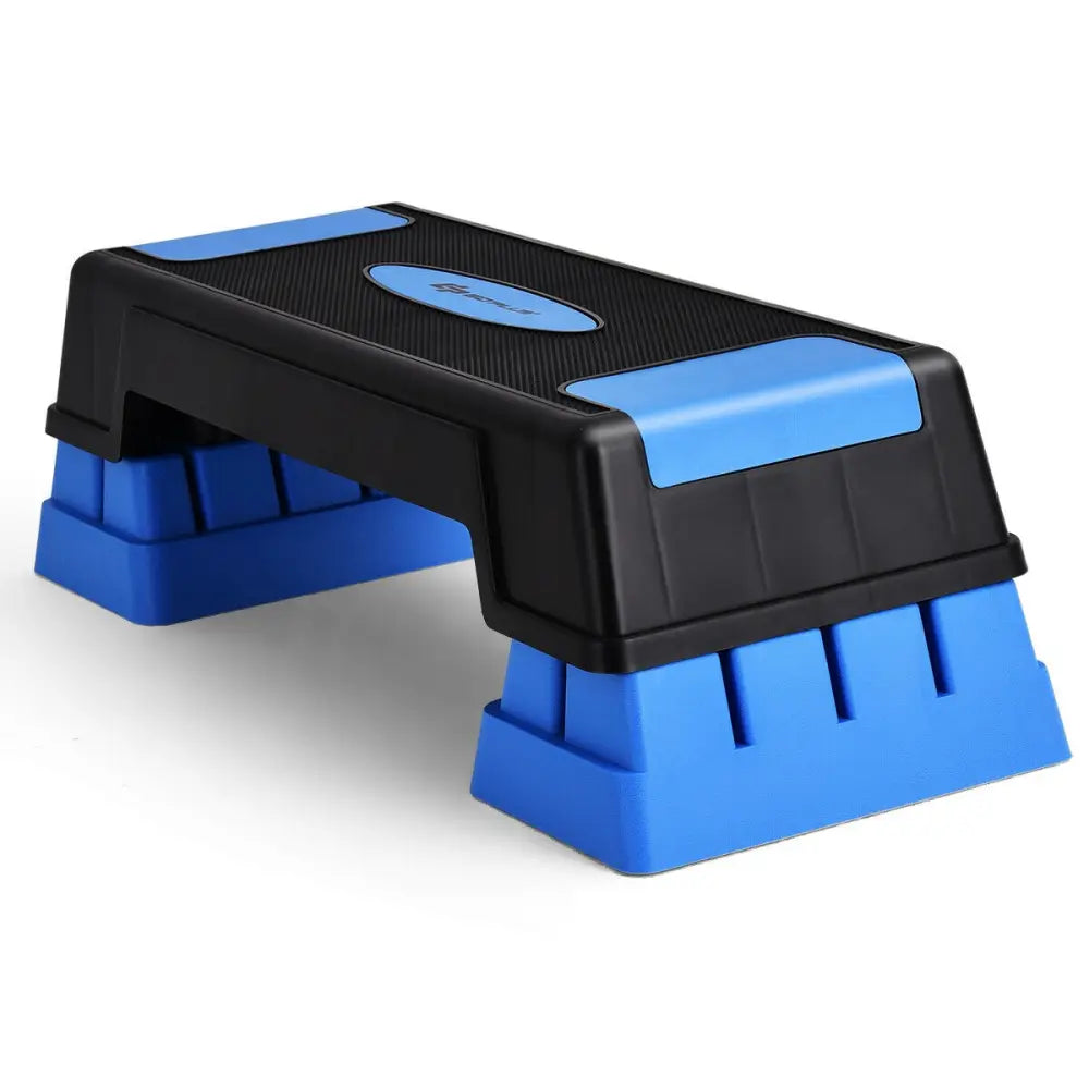 Aerobic Exercise Stepper Trainer with Adjustable Height-Blue - Blue - Sport Equipments