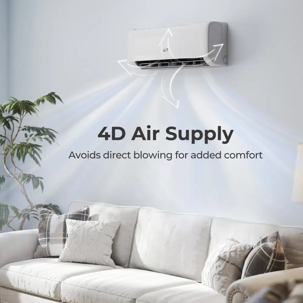 Airtural Series 12000 BTU 115V 22 SEER2 WiFi Enabled Mini Split Heat Pump - White - 12000 BTU Mini Split