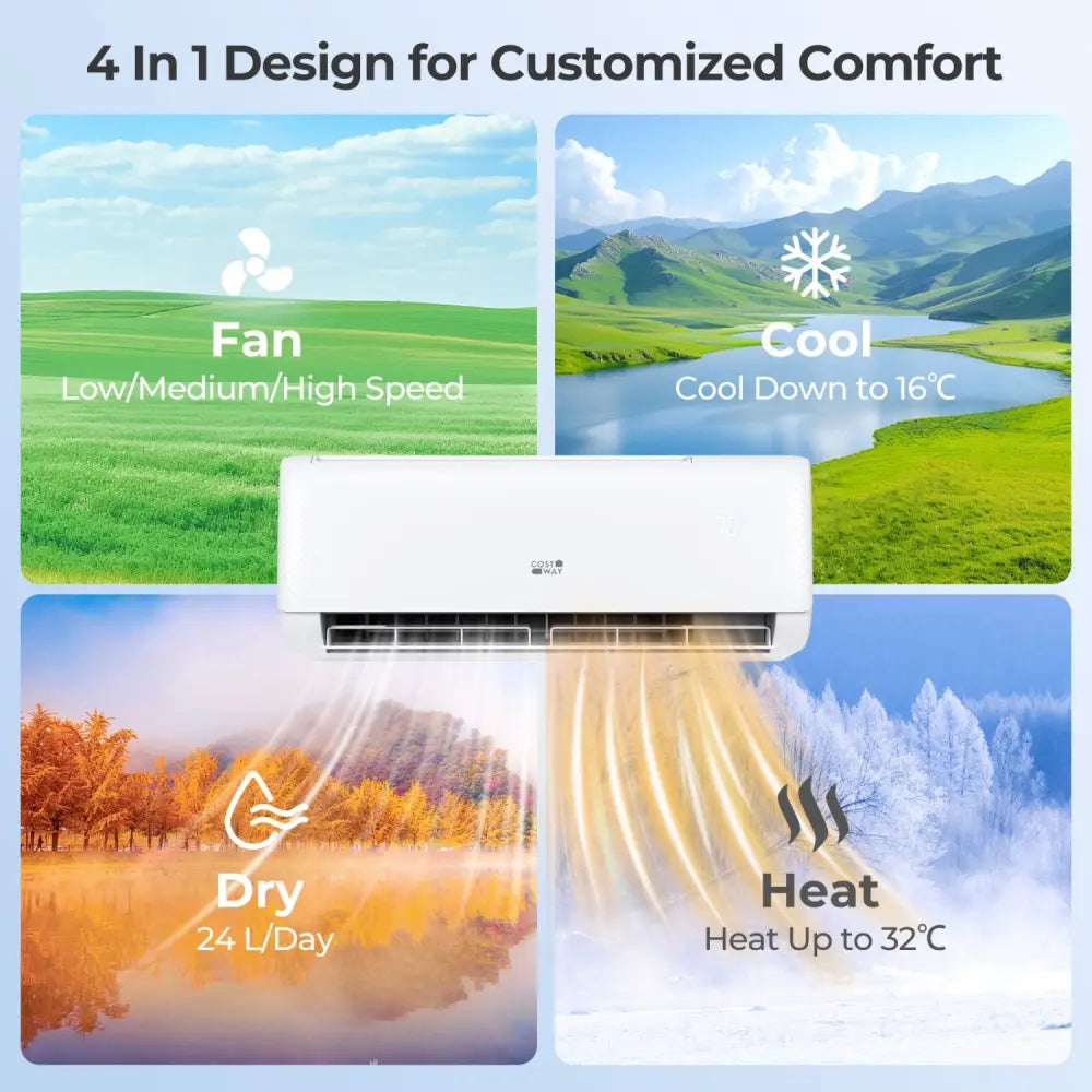 Airtural Series 12000 BTU 115V 22 SEER2 WiFi Enabled Mini Split Heat Pump - White - 12000 BTU Mini Split