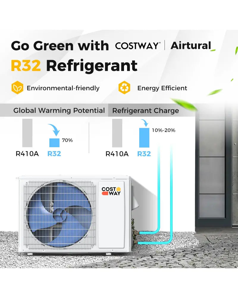 Airtural Series 18000 BTU 21 SEER2 Ductless Mini Split Air Conditioner and Heater 208-230V Energy Star Certified