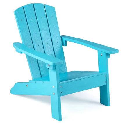 All-Weather HIPS Kid’s Adirondack Chair with with High Backrest and Armrests-Turquoise - Turquoise - Kids Chairs &