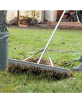 Aluminum Rake with 36 Inch Wide Rake Head and 68 Inch Long Handle - Silver - Lawn Care Tools