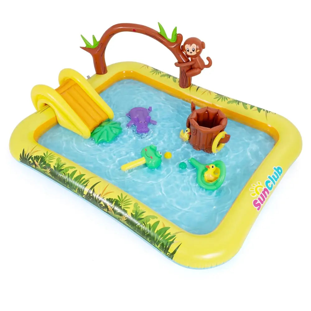 Animal Spray Pool with Slide for Backyard and Garden - Multicolor - Inflatable Water Slides