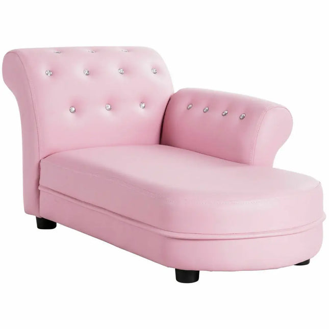 Armrest Relax Chaise Lounge Kids Sofa - Pink - Kids Chairs & Seating