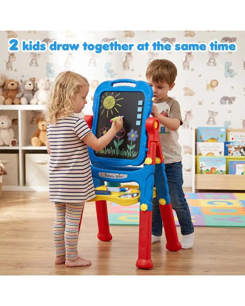 Art Easel for Kids with Adjustable Height-Blue - Blue - Art Easels