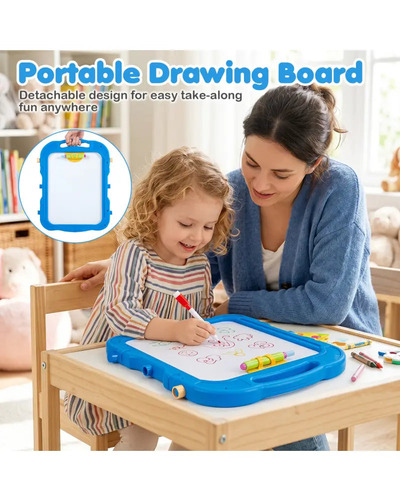 Art Easel for Kids with Adjustable Height-Blue - Blue - Art Easels