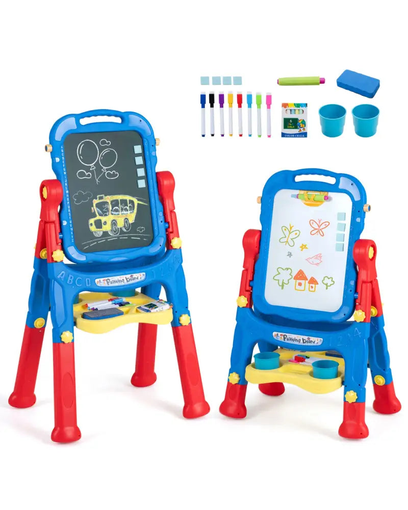 Art Easel for Kids with Adjustable Height-Blue - Blue - Art Easels