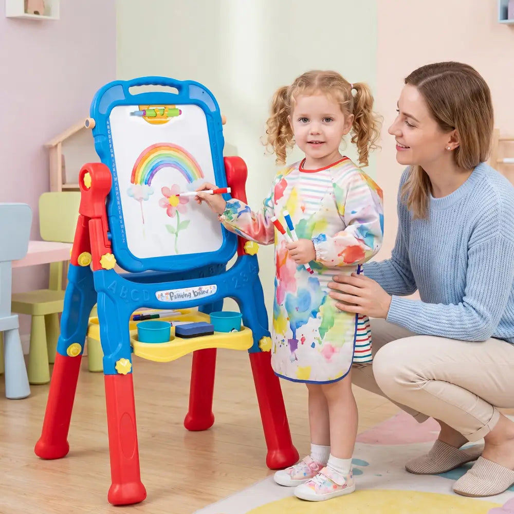 Art Easel for Kids with Adjustable Height-Blue - Blue - Art Easels