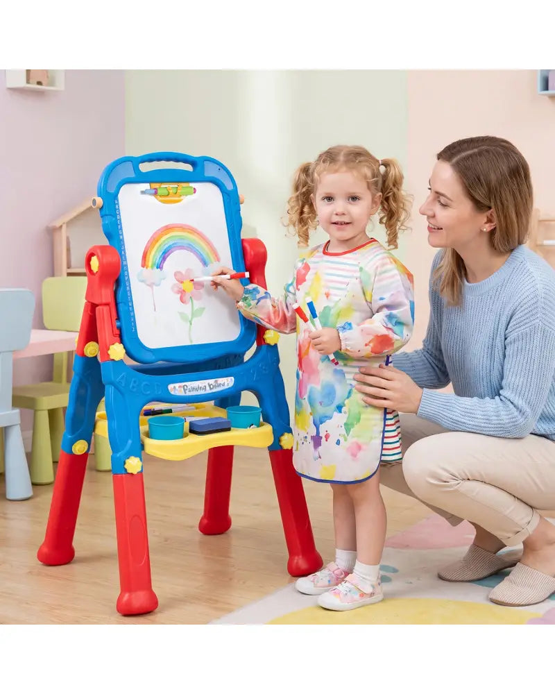 Art Easel for Kids with Adjustable Height-Blue - Blue - Art Easels