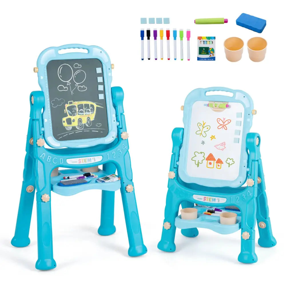 Art Easel for Kids with Adjustable Height-Green - Green - Art Easels