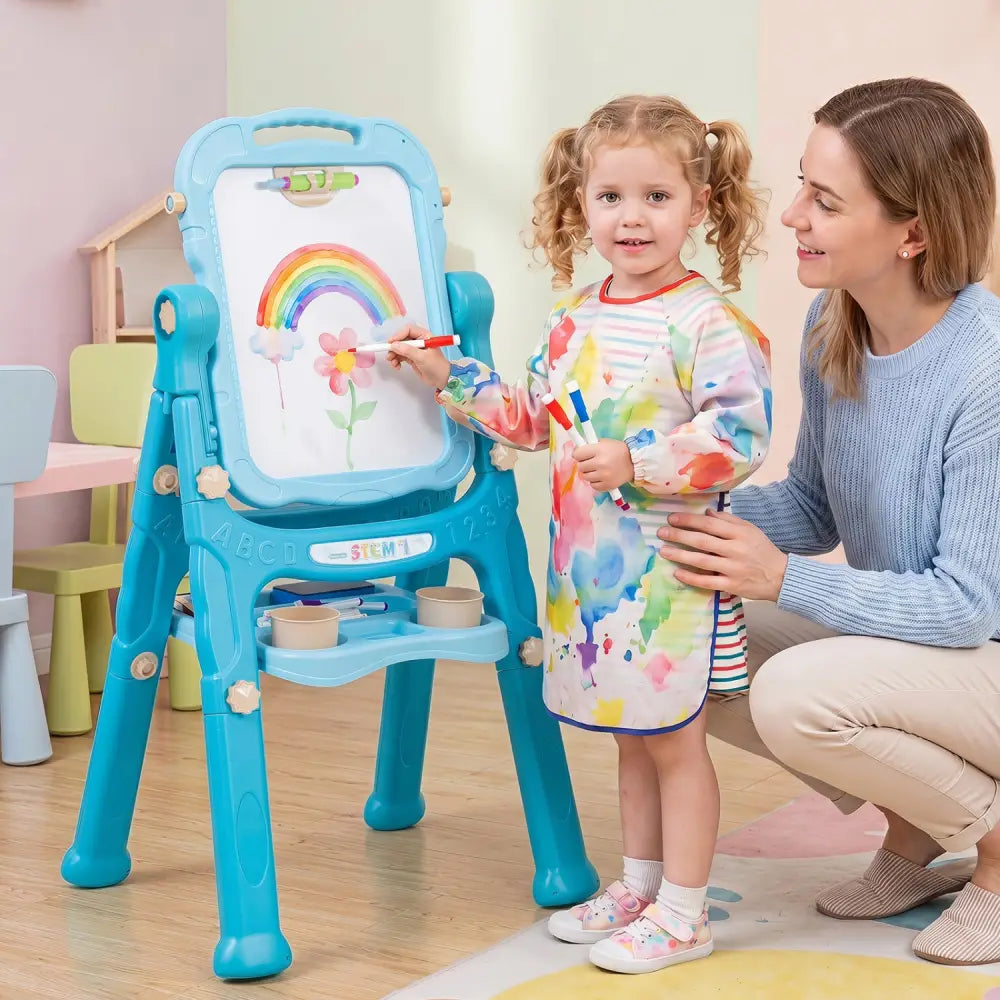Art Easel for Kids with Adjustable Height-Green - Green - Art Easels