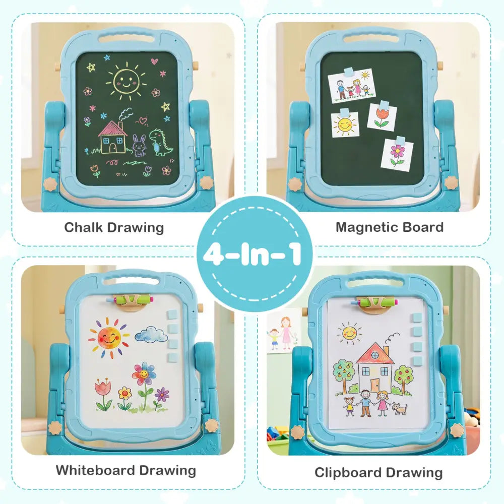 Art Easel for Kids with Adjustable Height-Green - Green - Art Easels
