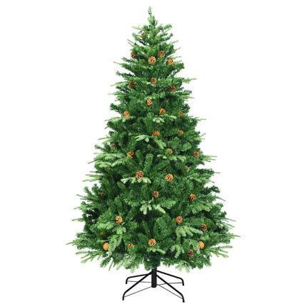 Artificial Christmas Tree with LED Lights and Pine Cones-7’ - Green - Christmas Tree