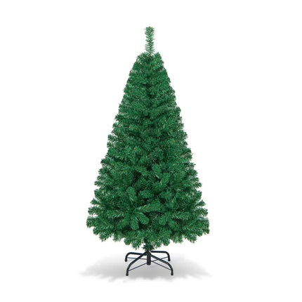 Artificial PVC Hinged Christmas Tree with Solid Metal Stand-5 ft - Green - Christmas Tree