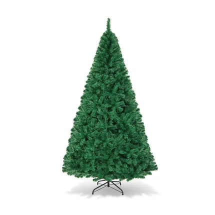 Artificial PVC Hinged Christmas Tree with Solid Metal Stand-8 ft - Green - Christmas Tree