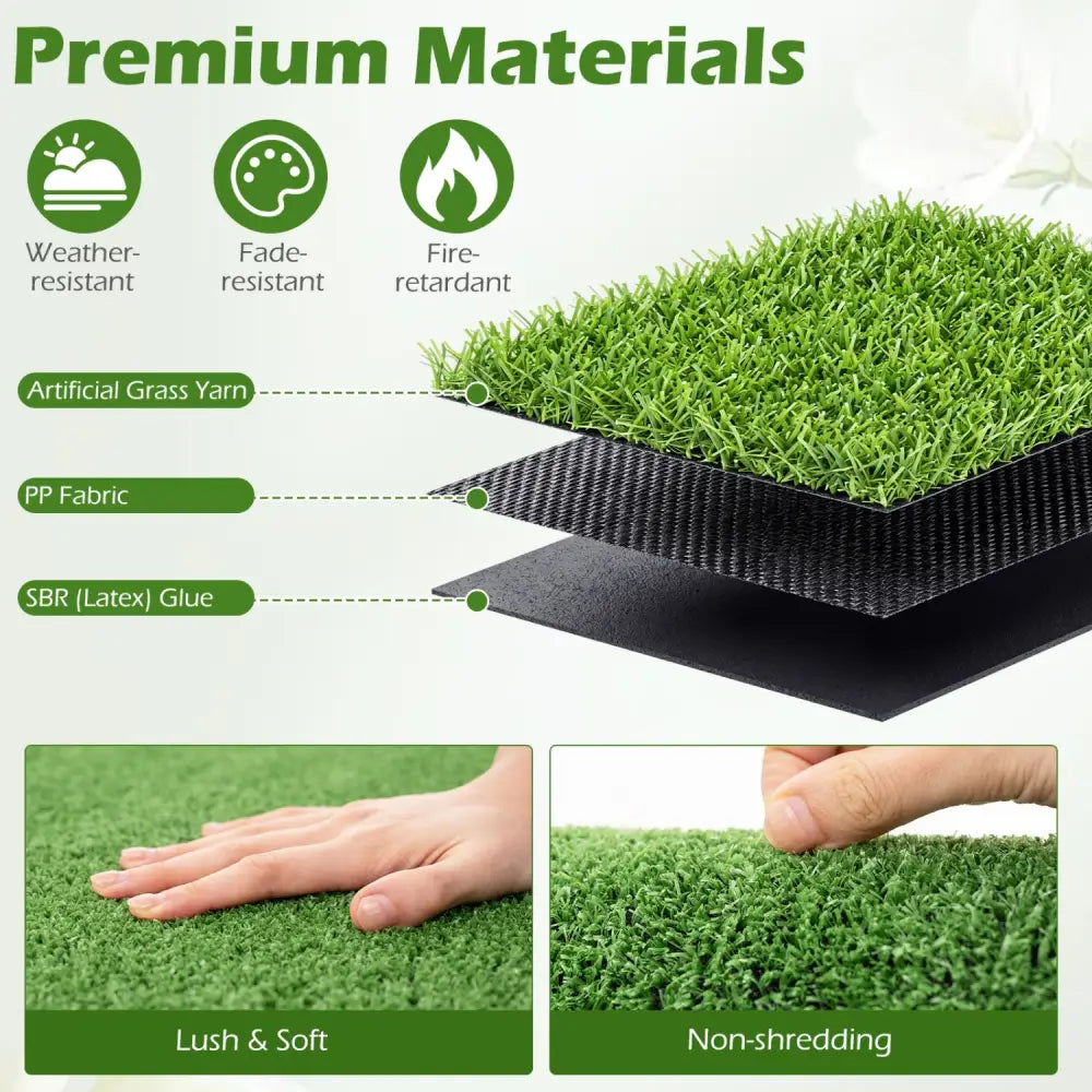Artificial Turf Rug with Low 0.3 inch Pile Height-M - Outdoor Decor