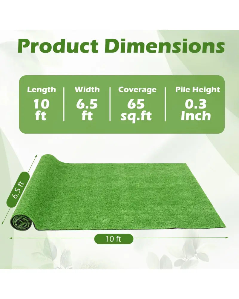 Artificial Turf Rug with Low 0.3 inch Pile Height-M - Outdoor Decor