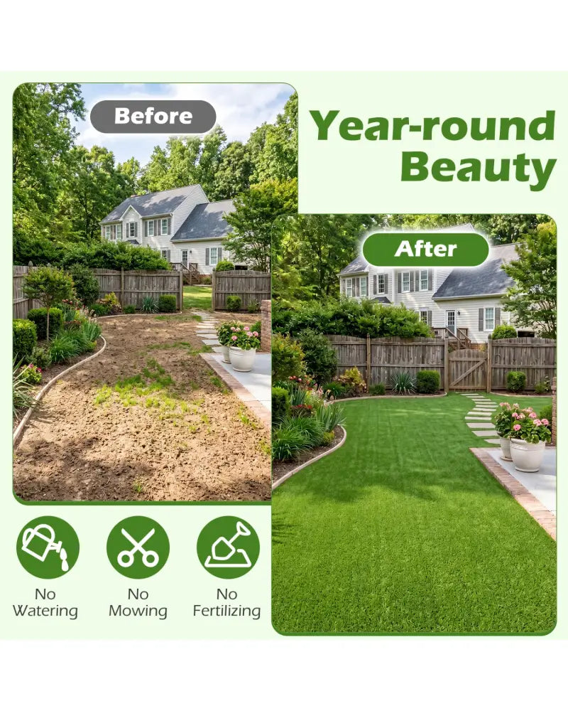 Artificial Turf Rug with Low 0.3 inch Pile Height-M - Outdoor Decor