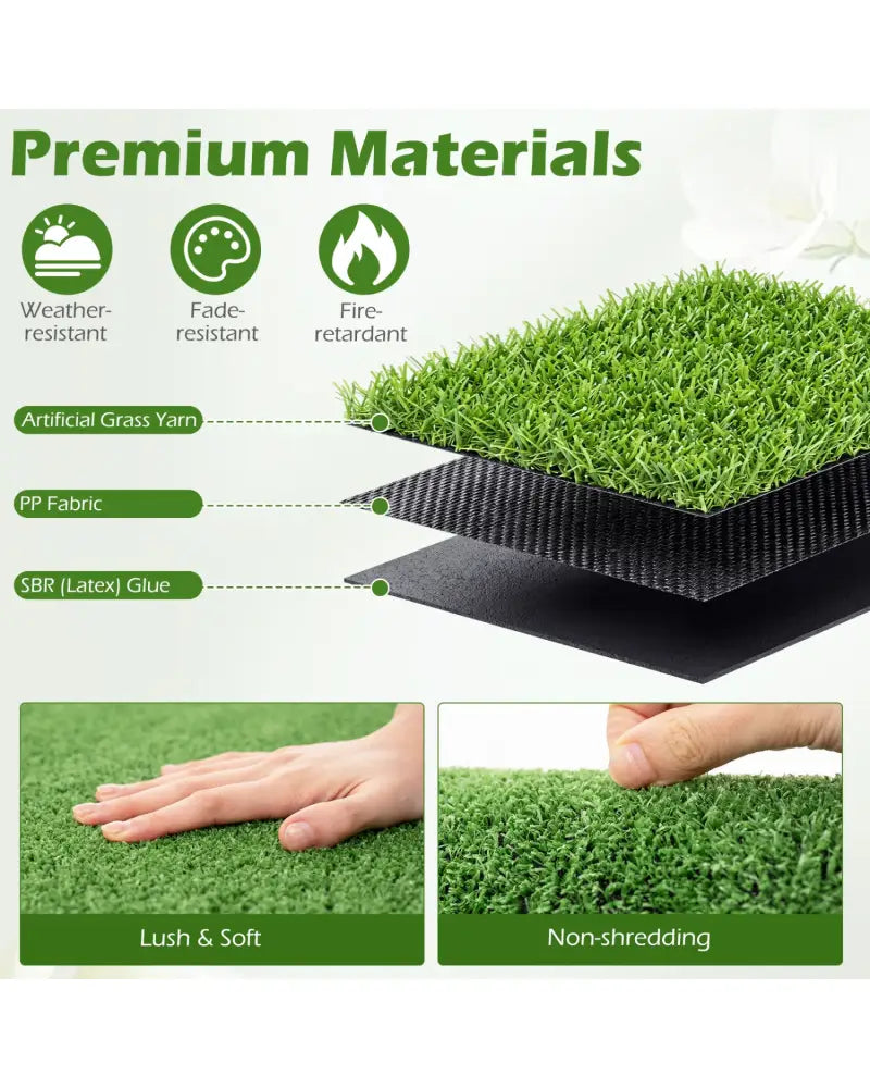 Artificial Turf Rug with Low 0.3 inch Pile Height-M - Outdoor Decor