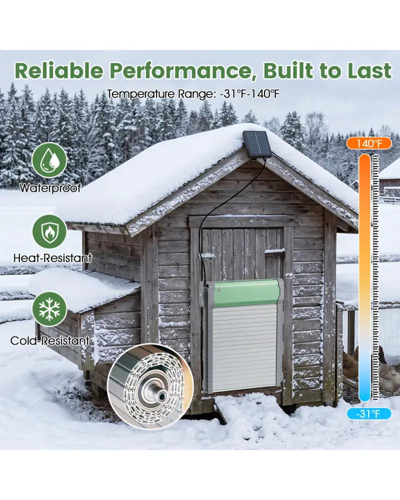 Automatic Chicken Coop Door with Remote Control and Light Sensor Timer - Chicken Coops