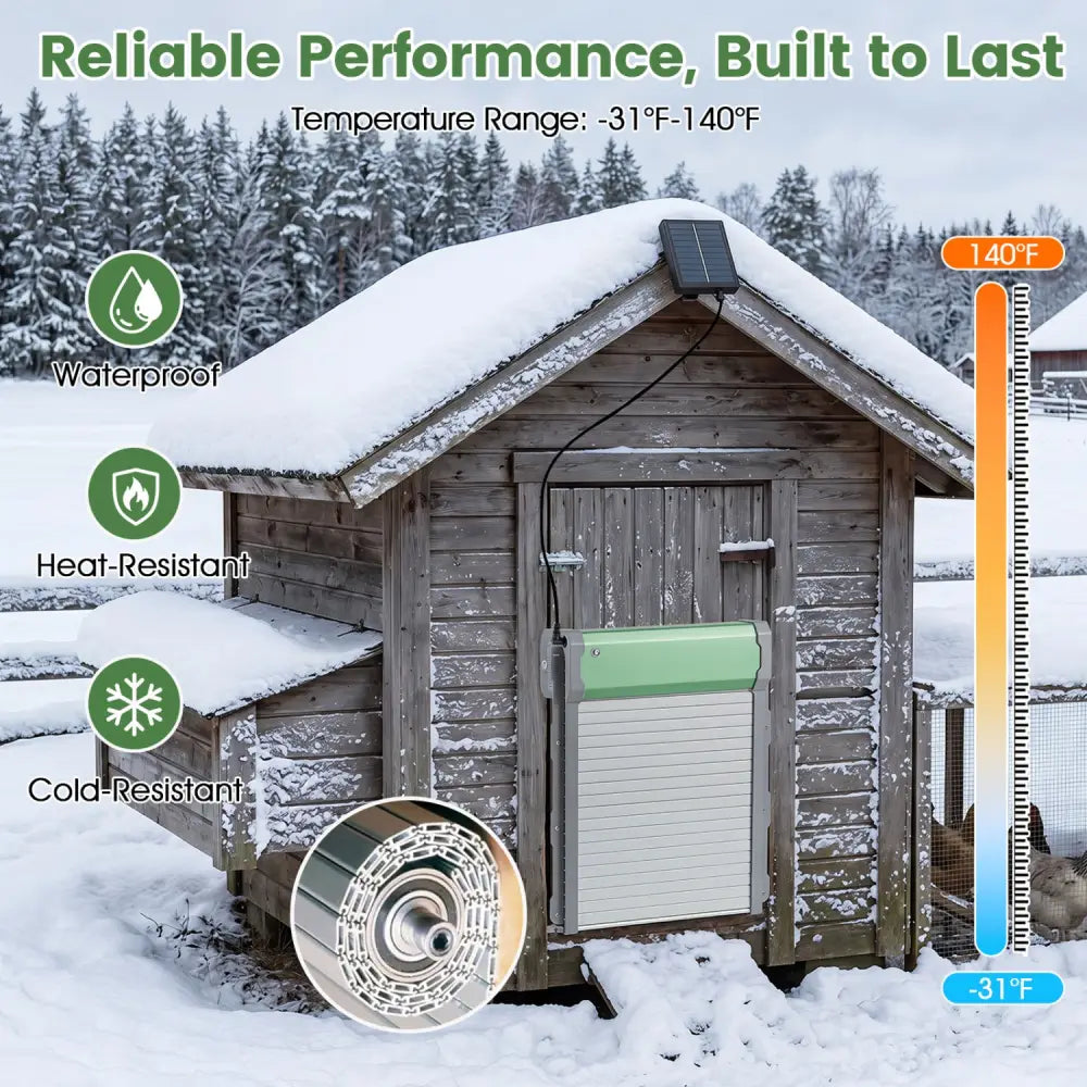 Automatic Chicken Coop Door with Remote Control and Light Sensor Timer - Chicken Coops